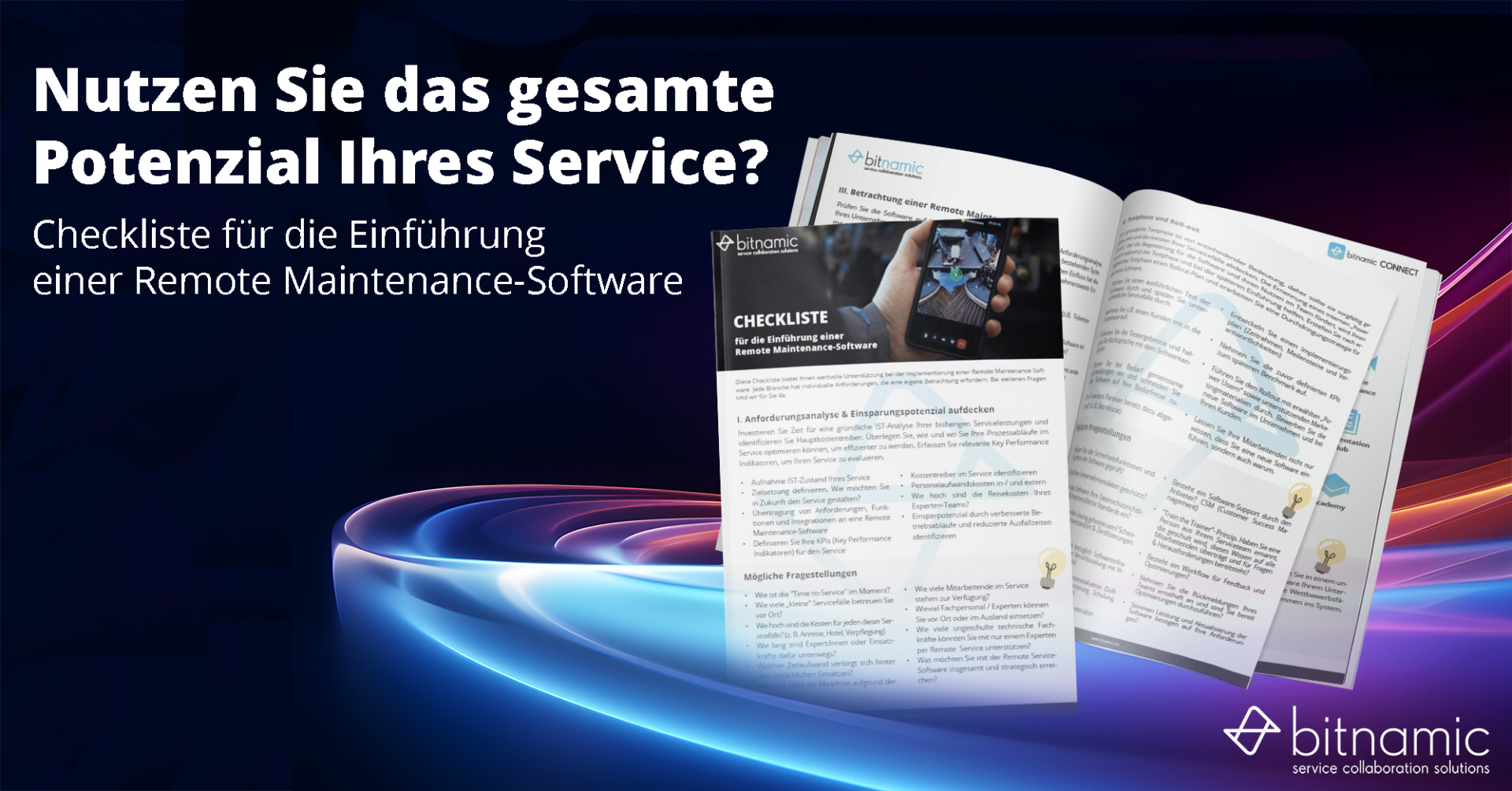 Whitepaper: Checklist for the implementation of visual support / remote maintenance software 