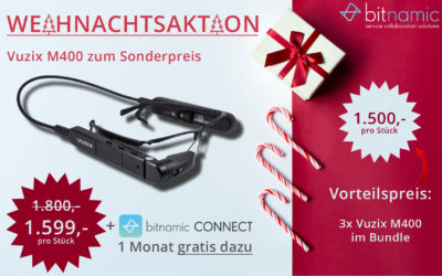 Weihnachtsaktion: Vuzix M400 zum Sonderpreis + 1 Monat bitnamic CONNECT gratis